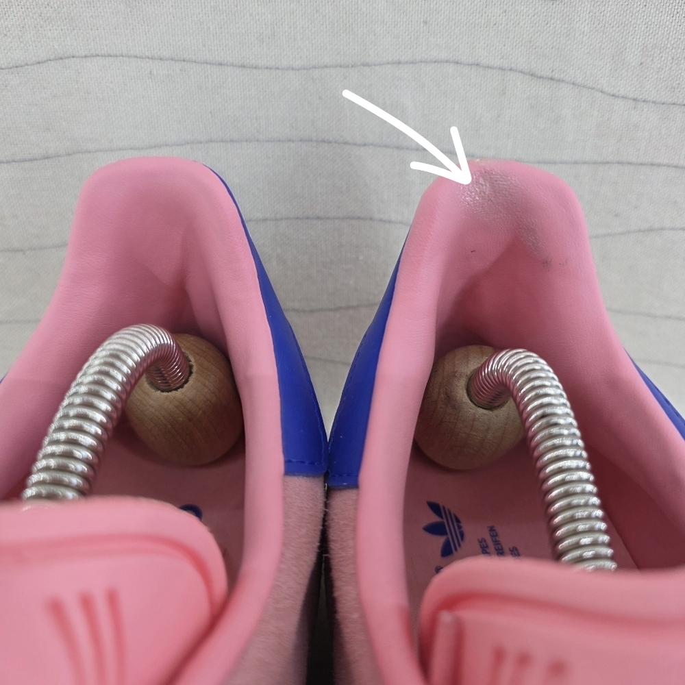 Adidas Mens Originals Gazelle Semi Pink Spark Lucid Blue Shoes JI2077 Size 10.5 - Picture 5 of 16
